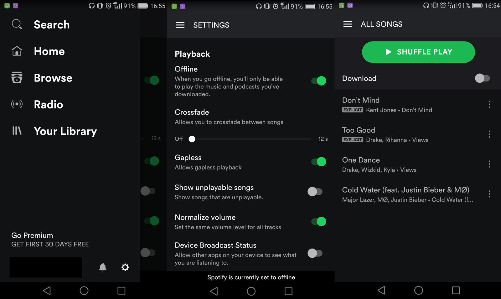 How to download music from spotify using android phone